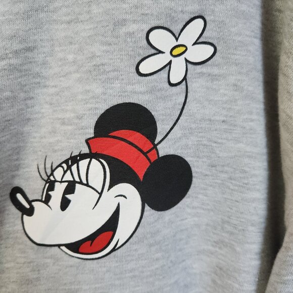 DISNEY Minnie Mickey Mouse Full Zip Sweatshirt Hoodie Gray Women’s 3X - Picture 4 of 11